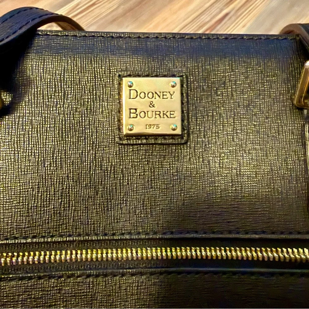 Dooney & Bourke Black Leather Tote - Picture 9 of 12
